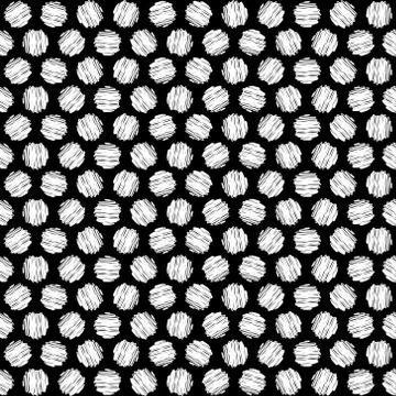 Creative round vector seamless pattern Stock Illustration