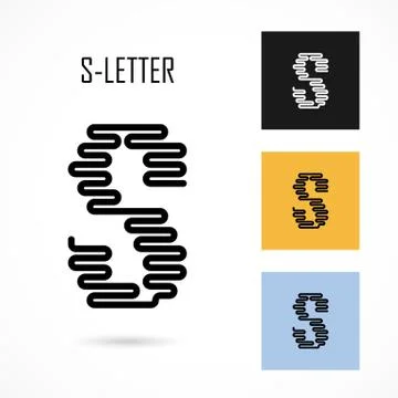 Creative S- letter icon abstract logo design vector template Stock Illustration