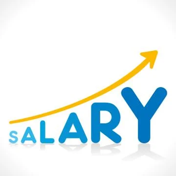Creative salary increment growth graphics design Stock Illustration