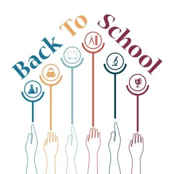 Creative school design Stock Illustration