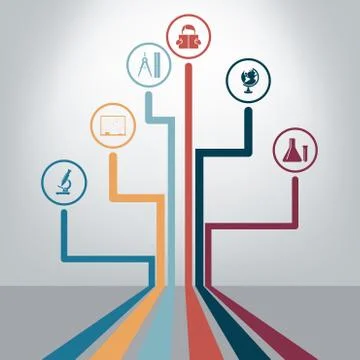 Creative school design Stock Illustration