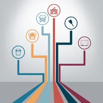 Creative school design Illustrazione stock