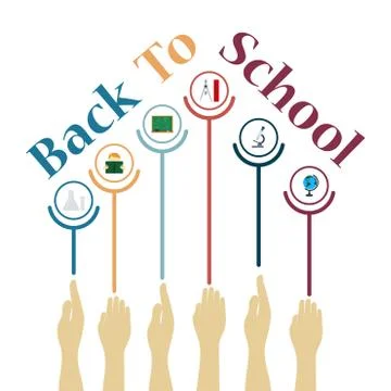 Creative school design Stock Illustration