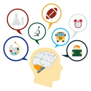 Creative school design Stock Illustration