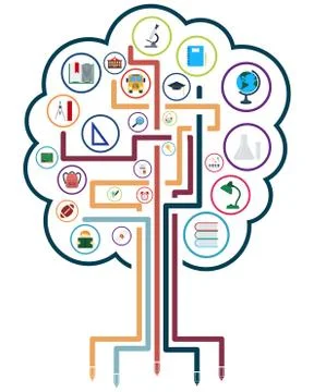 Creative school design Stock Illustration