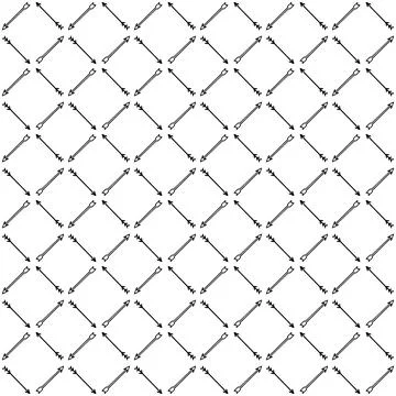 Creative seamless arrow pattern - hand drawn design. Vector ornamental Stockillustratie