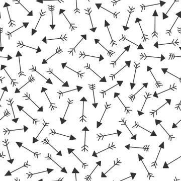 Creative seamless arrows pattern - stylish abstract background Stock Illustration