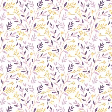 Creative seamless floral pattern with botanical wildflower and tropical motifs Stock Illustration