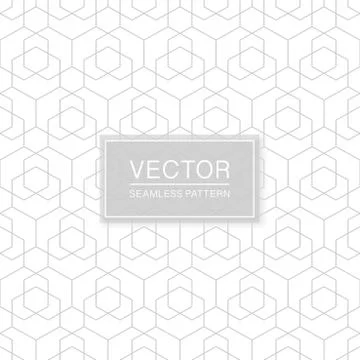 Creative seamless hexagonal pattern - delicate grid ornamental design. Geometric Stock Illustration