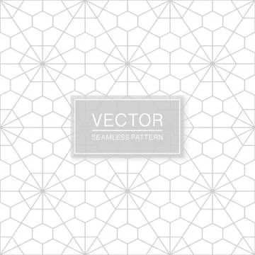 Creative seamless hexagonal pattern - delicate grid ornamental design. Geometric Illustration