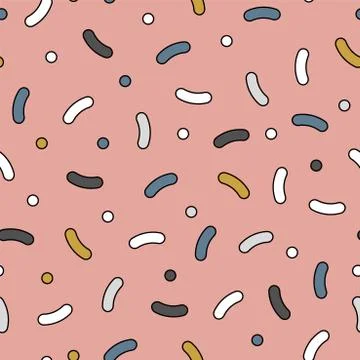 Creative seamless memphis pattern - repeatable colorful design. Vibrant stylish Иллюстрация