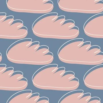 Creative seamless pattern with cloud sky. Simple cloud sky wallpaper. Illustrazione stock