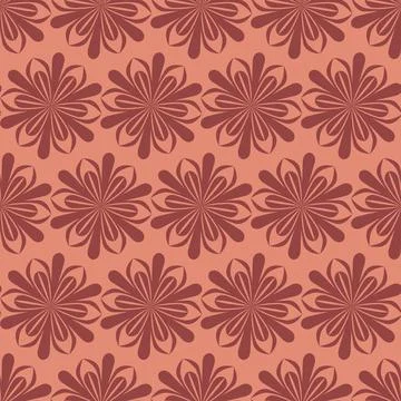 Creative seamless pattern flower plant mandala symmetrical Stock Illustration