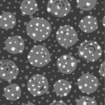 Creative seamless pattern with hand drawn textures. Abstract background. Polk Stock Illustration