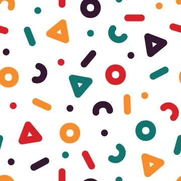 Creative seamless pattern - trendy colorful background. Memphis style,fashion Illustrazione stock