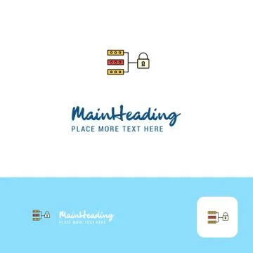 Creative Secure network Logo Design. Flat color Logo place for Tagline. Vecto イラスト素材