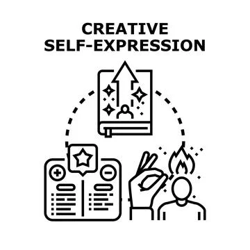 Creative self expression process developing ideas イラスト素材