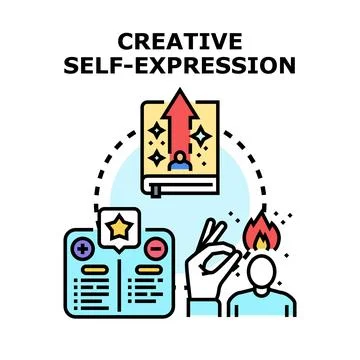 Creative self expression process developing ideas 스톡 일러스트