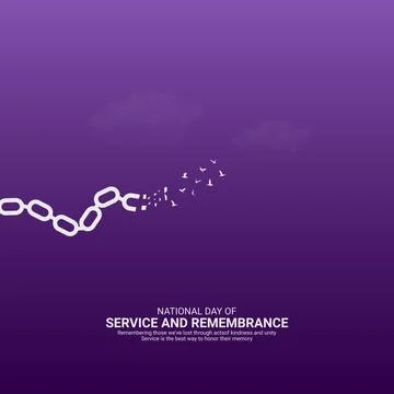 Creative Service and Remembrance ads design. National Day of Service and Re.. Stock Illustration