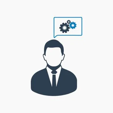 Creative Service Icon. Flat style vector EPS. Stock Illustration