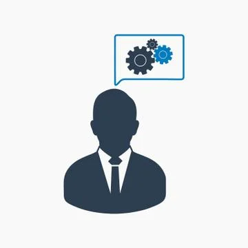 Creative Service Icon. Flat style vector EPS. Stock Illustration