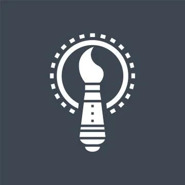 Creative Service Related Vector Glyph Icon Stock Illustration