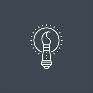 Creative Service Related Vector Thin Line Icon Stock Illustration