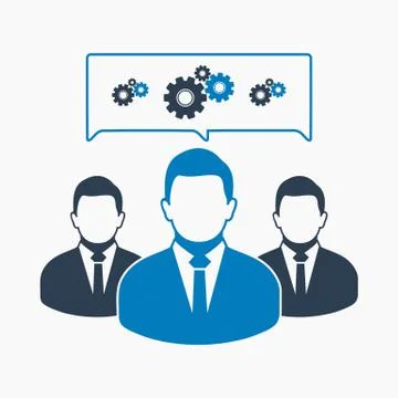 Creative Servicing Team Icon. Flat style vector EPS. Stock Illustration