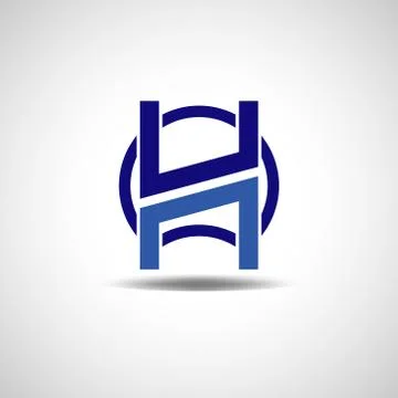 Creative Shape Initial Letter H Logo Sign Symbol Icon Stock Illustration