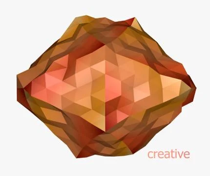 Creative shape low poly style Stock Illustration