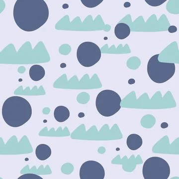 Creative shape seamless pattern. Creative various doodle shapes background. Illustrazione stock