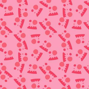 Creative shape seamless pattern. Creative various doodle shapes background. Illustrazione stock