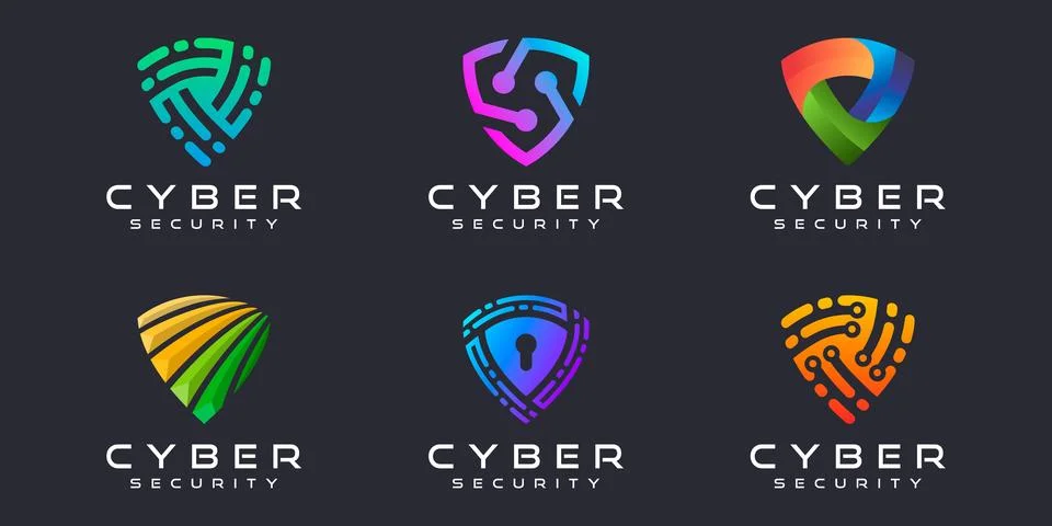 Creative Shield Concept Logo Design Template. Abstract symbol of security l.. Illustrazione stock