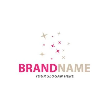 Creative shining sparkle logo design vector Stock Illustration