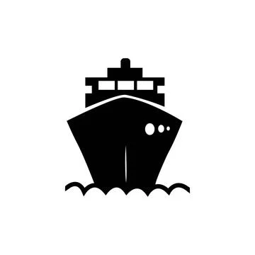 Creative Ship Sailing boat Icon Vector logo design inspiration Stock Illustration