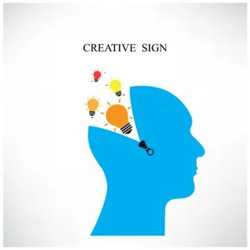 Creative silhouette head background ,design for poster flyer cover brochure Stock Illustration