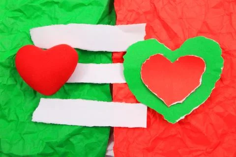 Creative simple background on valentine' s day Stock Photos