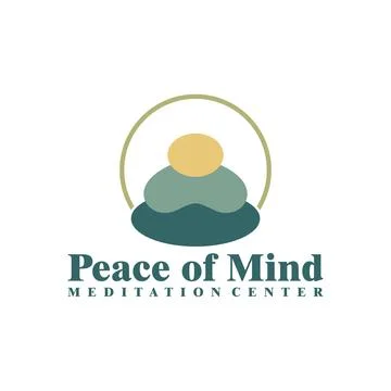 Creative simple balancing stones logo template. Balance rock zen stone logo.. Stock-Illustration