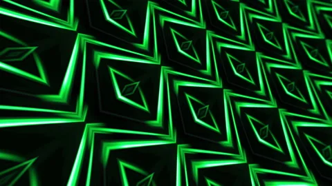 Creative simple green gradient geometric animated loop pattern Video stock 143165870