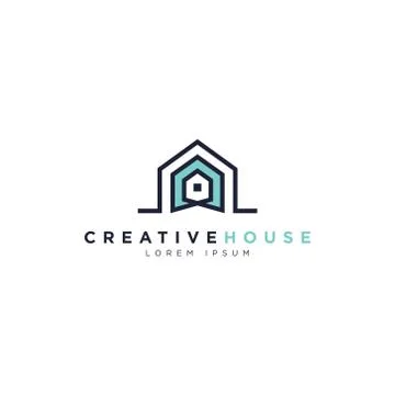 Creative Simple House Logo Symbol Stock Illustration