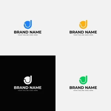 Creative simple Modern abstract Initial Letter J logo icon design template el Stock Illustration