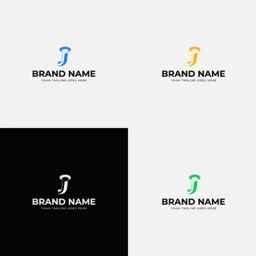 Creative simple Modern abstract Initial Letter J logo icon design template el Stock Illustration