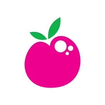 Creative single cherry logo design vector illustrations Stock Illustration