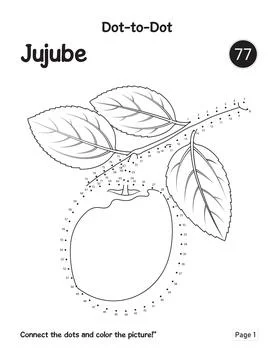 Creative Skill Building Exercise Featuring Jujube Connect The Dots Worksheet Иллюстрация
