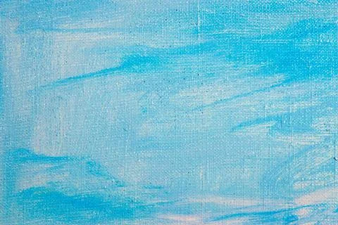 Creative sky background: temporary image of cloudy blue heaven on a rough can Stock Photos