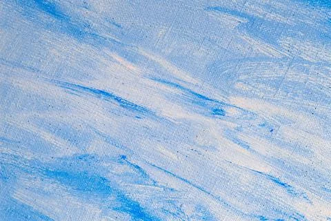 Creative sky background: temporary image of cloudy blue heaven on a rough can Stock Photos