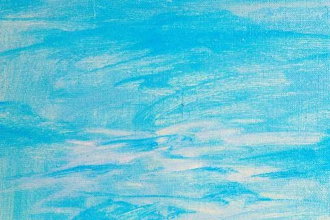 Creative sky background: temporary image of cloudy blue heaven on a rough can Stock Photos