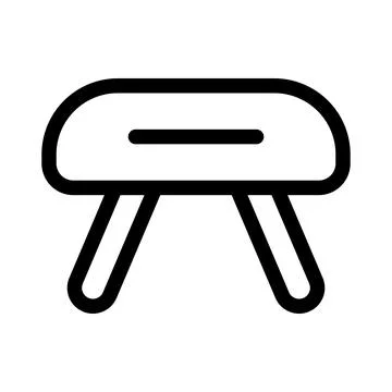 Creative sleek gymnastics table icon set for sports, training, and performa.. Ilustração Stock