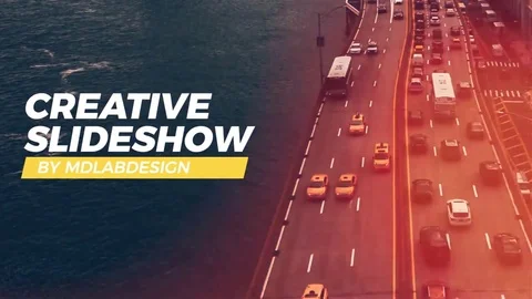 Creative Slideshow After Effects stock