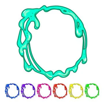 Creative slime frame cartoon vector graphic Stock Illustration